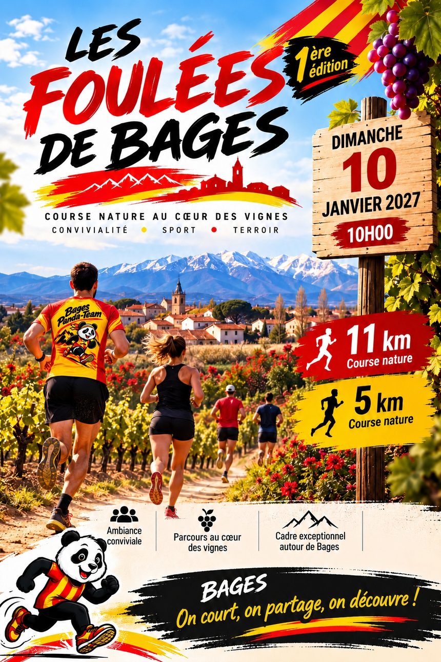 Affiche de la première édition des Foulées de Bages